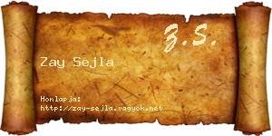 Zay Sejla névjegykártya